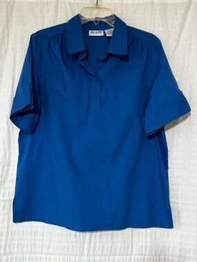 Vintage Blair Blue Lightweight Cotton Blouse Sz Large